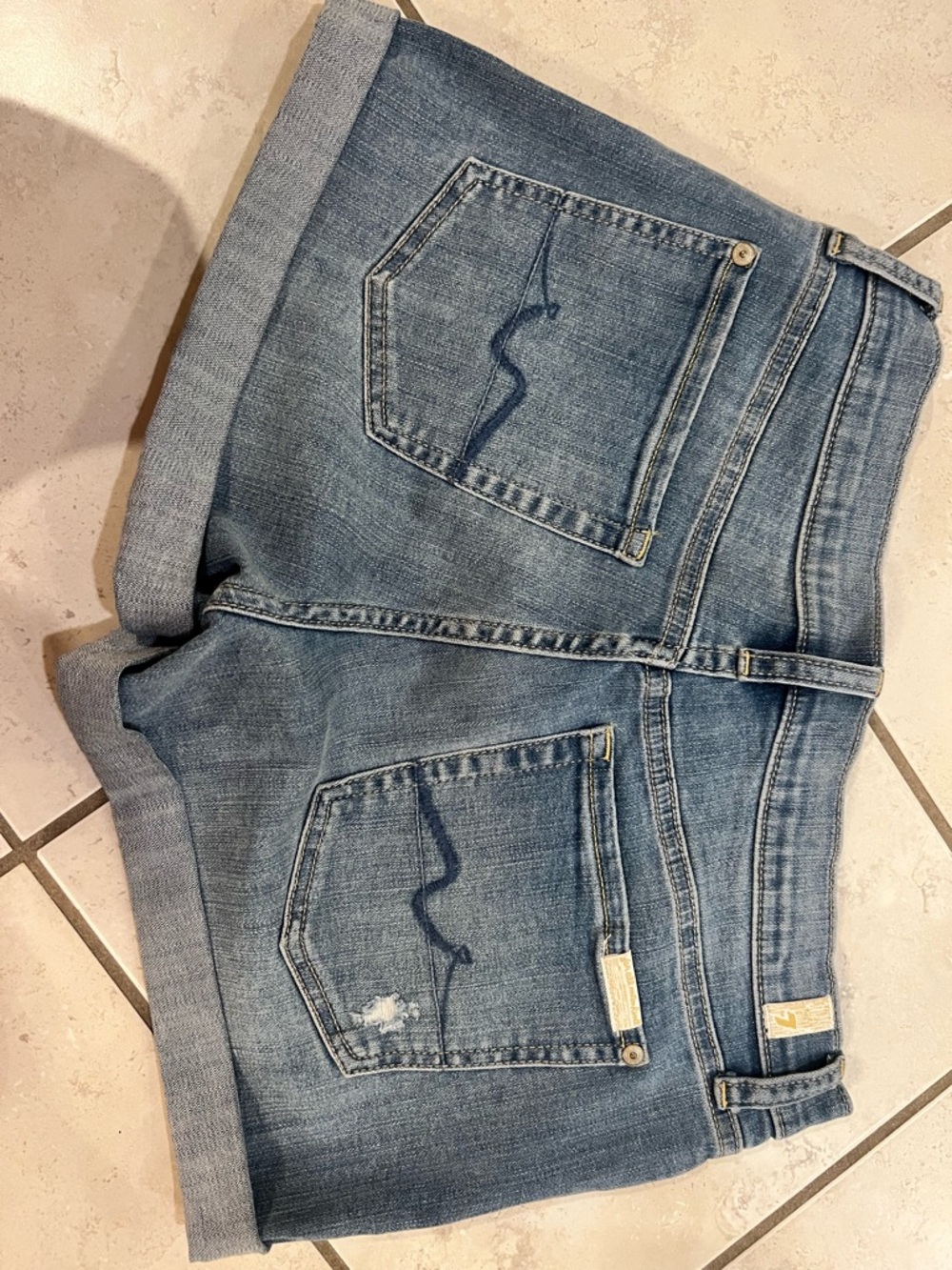 7 for all Mankind Light Blue Cuffed Denim Shorts, Never worn